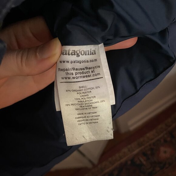 Patagonia Maple Grove Down Parka New Navy Men's Size US XS - Picture 3 of 6